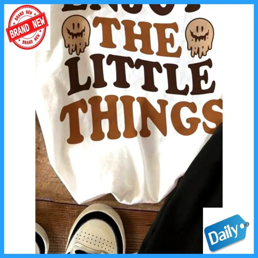 Girls 3-Piece Tee Set Short Sleeve Crew Neck Letter Print Summer Casual